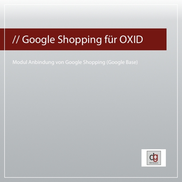Google Shopping Schnittstelle für OXID eShop 